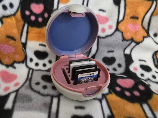 Poke ball style 3DS & DS Game Holder Latch Cartridge Display Case Storage Tray for Nintendo DS Custom Color Gift for Him Her 3DS Game Holder