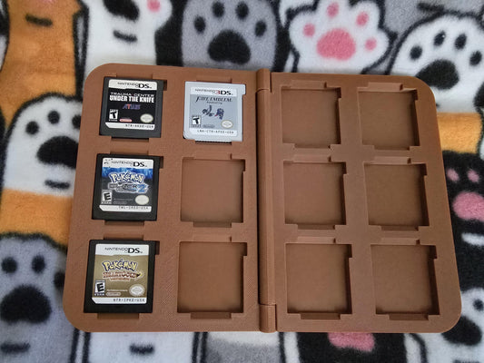 3DS & DS Game Holder Flip Case Cartridge Storage Tray, Display Case for Nintendo DS, For Boy Girl Him Her, Custom Colors magnet closure